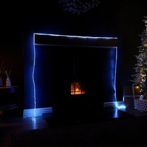 Compact MicroBrights Christmas Lights with LEDs in White - White by Samuel Alexander