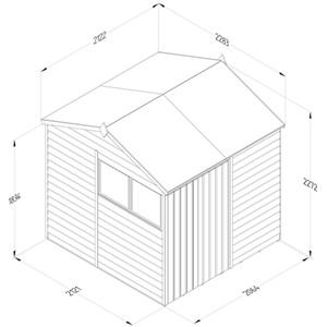4LIFE Reverse Apex Shed 7x7 by Forest Garden