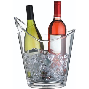 BarCraft Clear Acrylic Drinks Pail Wine Cooler, Labelled - Clear by BarCraft