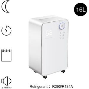 WiFi 16L Dehumidifier with Wheels - White by Livingandhome