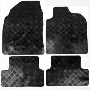Nissan Qashqai Mk1 Tailored Rubber Car Mats 2007-2013 Black Floor Set - Black by Easimat