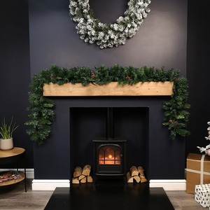 Green Christmas Garland with Pine Cones and Mixed Needles - Green by Samuel Alexander
