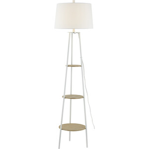 Evie Shelf Floor Lamp - White
