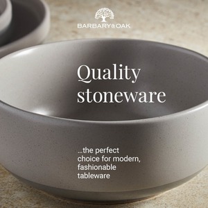 Avena 16 Piece Dinnerware Set - Fossil Grey by Barbary and Oak