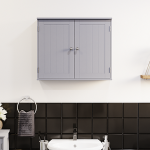 Priano 2 Door Wall Cabinet - Grey by Vida Designs