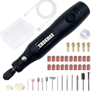 Cordless Rotary Tool DIY Engraving Kit - Black
