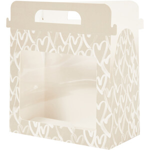 Pack of 2 Gold Hearts Cupcake Boxes - Neutral