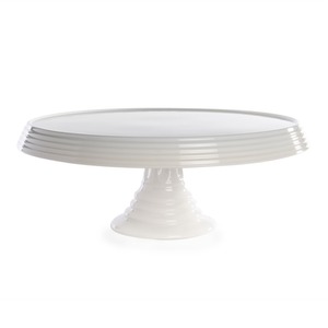 Ceramic Cake Stand with Glass Cover - Clear by Maison & White