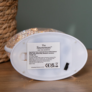 Light up The Snowman and Snowdog Christmas Water Spinner with LEDs - White by Samuel Alexander