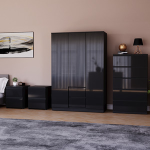 Vida Designs Glinton 4 Piece FSC Bedroom Set - Black by Vida Designs