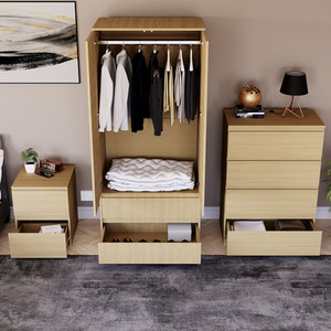 Denver Bedroom Set (2 Drawer Bedside, 4 Drawer Chest, 2 Door 2 Drawer Wardrobe) by Vida Designs