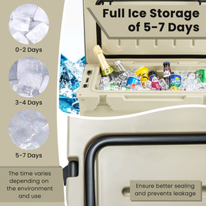 28L Rotomolded Cooler Insulated Portable Ice Chest by Costway