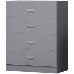 3 Piece Wardrobe Set Bedside 4 Drawer Cabinet Bedroom Furniture - Grey by Wyld and Coco