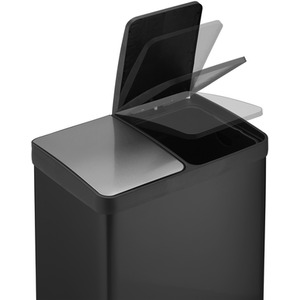 60L Dual Recycle Recycling Pedal Bin - Black by Cooks Professional