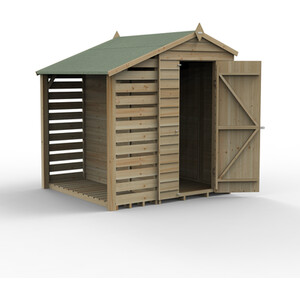 4LIFE 4×6 Apex Shed with Lean To - No Installation / 0 by Forest Garden