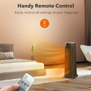 Intellectual Electric PTC Ceramic Heater with Remote Control - Black by Livingandhome