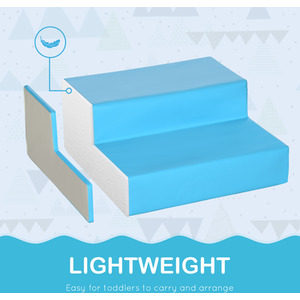 HOMCOM 6-Piece Soft Playset with Stairs and Ramp - Green, blue by HOMCOM