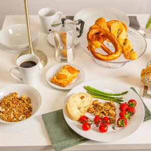 18pc White Porcelain Dinner Set - White by Argon Tableware