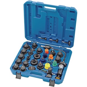 Draper Radiator and Cap Pressure Test Kit (33 Piece) - Black, Multi, Blue by Draper