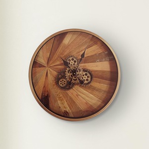 Vanity Living Rustic Natural Wood Wall Clock - Brown by Vanity Living