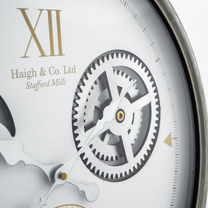 Retro Metal Working Cogs Wall Clock by Pacific Lifestyle