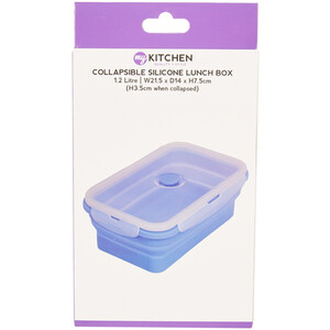 Silicone Collapsible Lunch Box - Blue / 1.2l