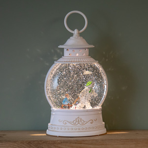 Light up The Snowman and Snowdog Christmas Water Spinner with LEDs - White by Samuel Alexander