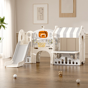 Toddler Slide Climber Playhouse Combo Kids Outdoor Indoor Playground - Grey by Livingandhome