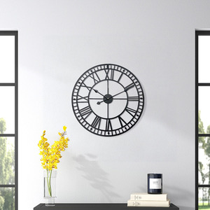 Metal Roman Numeral Wall Clock - Black by lifeideas