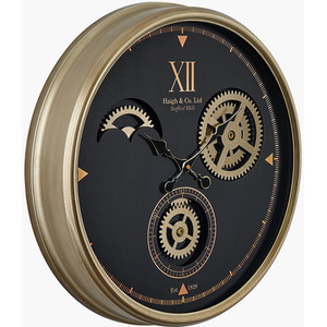 Retro Metal Working Cogs Wall Clock by Pacific Lifestyle