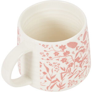 Flower Ribbed Mug - Pink