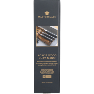 MasterClass Wooden Knife Holder for Drawer - Brown by MasterClass