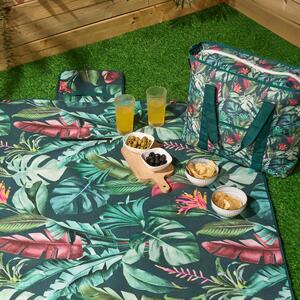 Tropical Folding Picnic Blanket - Green by OHS