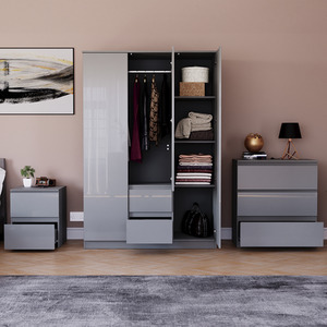 Vida Designs Glinton 3 Piece FSC Bedroom Set - Grey by Vida Designs