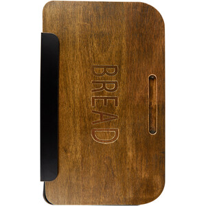 Malmo Bread Bin with Chopping Board Lid - Black and Brown