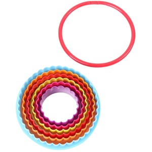 Pack of Six Plastic Round Cookie Cutters