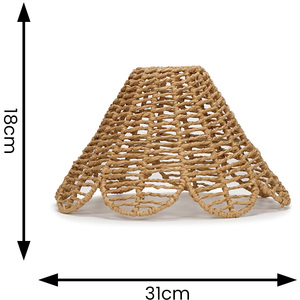 Vine Natural Flower Ceiling Pendant Shade - Natural by ValueLights