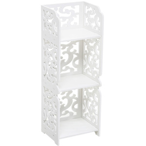 Rustic Small White Storage Display Shelving Unit - White by Livingandhome