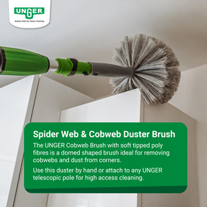 Spider Web Cobweb Duster Brush Fits Telescopic Poles - Grey by UNGER