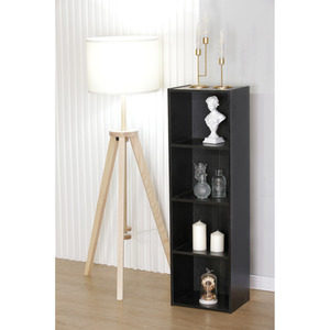 Cube Bookshelf Storage - Black / 32cm / 4 by Home Treats