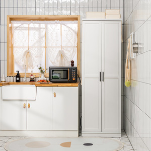 2-Door Utility Storage Cabinet - White by Costway