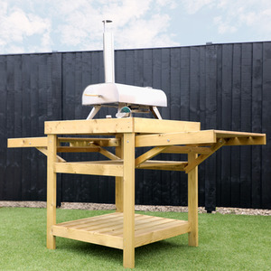 Wooden Pizza Oven BBQ Table Pressure Treated - Brown by Waltons