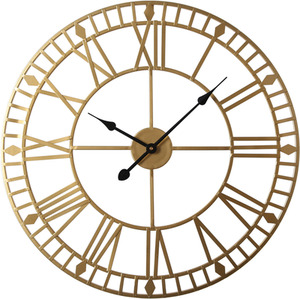 Vintage Wall Clock - Gold - Gold by Home Garden Direct