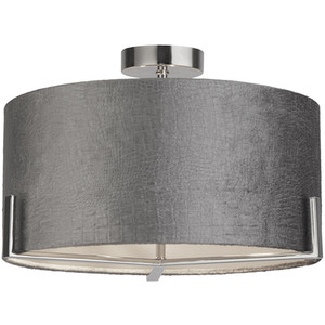 3 Light Ceiling With Velvet Shade by Lighting Collection