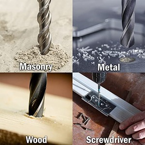 MYLEK 204 Piece Drill Bit And Screwdriver Accessory Set with Carry Case - Black by Mylek