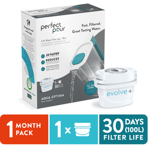 Perfect Pour 2.4 Litre Water Filter Jug - Blue / 1 pack by Aqua Optima