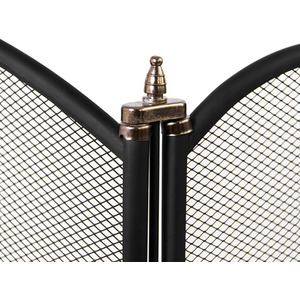 Selby 3 Panel Steel Fire Guard - Black by Vida Designs