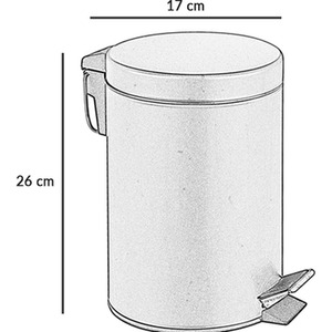 Essentials 3L Pedal Bin - Grey