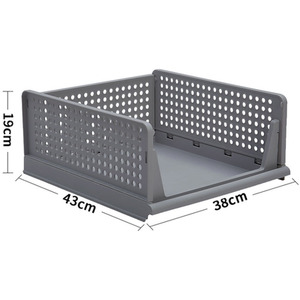 Storage Box Stackable Clothes Drawer Unit - Grey / 19cm by Kidkid