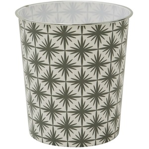 Geometric Grey Waste Paper Bin by JVL